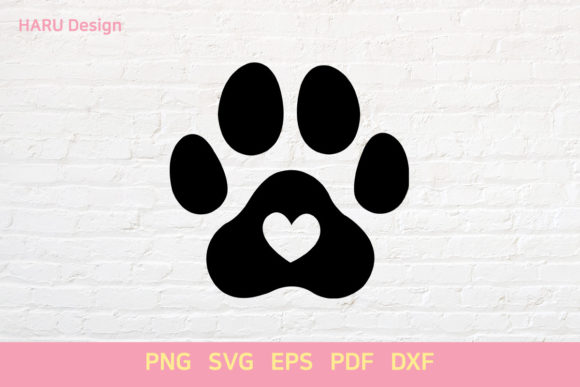 Dog Paw Heart