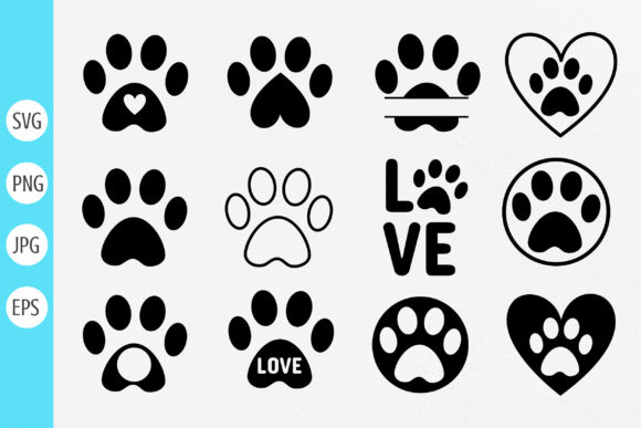 Dog Paw Print Bundle