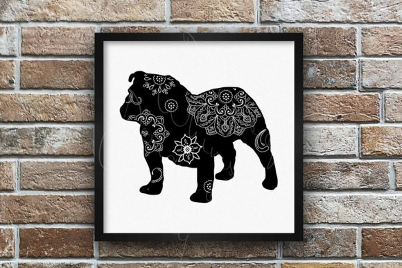English Bulldog Dog Mandala